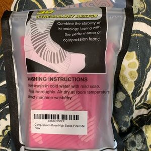 Pink compression socks